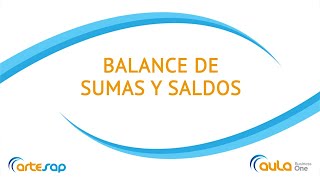 Balance de sumas y saldos o balance de comprobación en SAP Business One [upl. by Nyladnor]