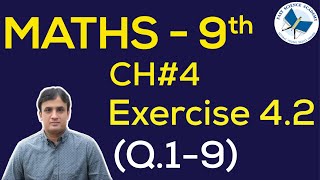 9th Class Maths solutions ch 4 Exercise 42 Q19  FAST MATHEMATICS TUTORIALS [upl. by Nerty]