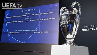 202122 UEFA Champions League quarterfinal and semifinal draw [upl. by Eetsirhc]