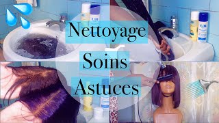 COMMENT ENTRETENIR UNE PERRUQUE SYNTHÉTIQUE Nettoyage Soins Conservation [upl. by Simonette]