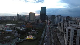 Aerial Views of Ulaanbaatar Mongolia [upl. by Nirek730]