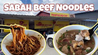 BEST BREAKFAST SABAH style Beef Noodles  Penampang Ngiu Chap in Kota Kinabalu  Makanan Hidden Gem [upl. by Eelyak]