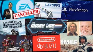 AJS News  EA amp SONYs Layoffs Call of Duty WARHAMMER Nintendo SUES YUZU Star Wars Game Cancelled [upl. by Atauqal]