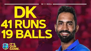 Brilliant DK  Dinesh Karthik Smashes Blistering 41 Runs From 19 Balls  1st Goldmedal T20I [upl. by Derr]