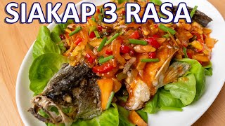 Ikan Siakap 3 Rasa Sedap Macam Restoran Thai [upl. by Nnayrb129]