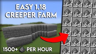 EASY Minecraft 118 Creeper Farm Tutorial  1500 Gunpowder Per Hour  Easy to build [upl. by Yajiv]