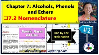 Alcohols Phenols and Ethers 02 Chapter 7 of NCERTclass 12 72 Nomenclature [upl. by Ayet]