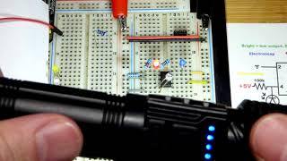 Adjusting Sensitivity of 100K PhotoDiode 555 Timer Reset Circuit [upl. by Glennis]