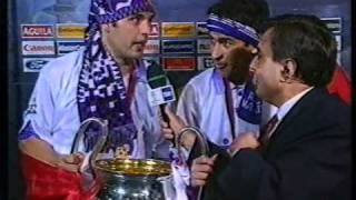 La Septima postmatch interview with Raul and Morientes [upl. by Ayhdnas]