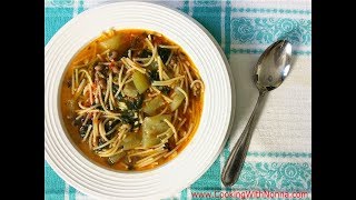 Pasta with Tenerumi and Cucuzza  Rossellas Cooking with Nonna [upl. by Ahsiatal]