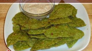 Spinach Triangle  Crispy Cheese Crackers Recipe by Manjula [upl. by Chainey]