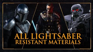 Every LIGHTSABER RESISTANT Material in Star Wars [upl. by Nyllewell401]