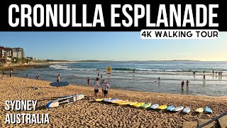 4K ☀️ Cronulla Esplanade Walking Tour 🇦🇺 Sydney Australia [upl. by Narol619]