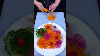 Peony flower plate decoration that you can learn at a glance Eat with a sense of ritual Fruit [upl. by Cassie]