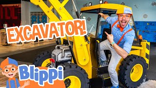 Blippi Visits the Excavator Indoor Playground Construction Videos for Kids [upl. by Gerrie414]