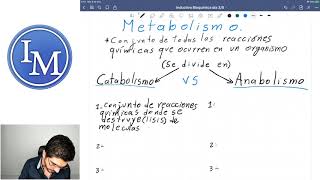 Introducción a la Bioquímica  Clase 1  Metabolismo Anabolismo y Catabolismo [upl. by Ihcas194]