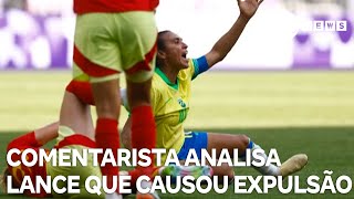 Comentarista analisa lance que causou expulsão de Marta de jogo contra a Espanha [upl. by Eedeed29]