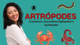 Aula Artrópodescrustáceosaracnídeosdiplópodes e quilópodes [upl. by Wolcott]