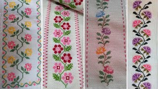 KOLAY ETAMİN HAVLU MODELLERİ  YENİ BAŞLAYANLAR İÇİN BASİT ETAMİN ÖRNEKLERİ  Cross Stitch Patterns [upl. by Aitnahs990]