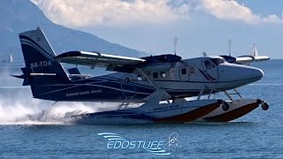 Beautiful Seaplane Takeoff  European Coastal Airlines DHC6300 Twin Otter  Resnik Seaport LDSR [upl. by Service]