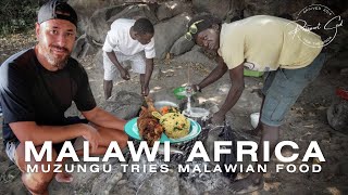 Malawi Africa Food Adventure Trying African Food with Locals [upl. by Sinnal745]