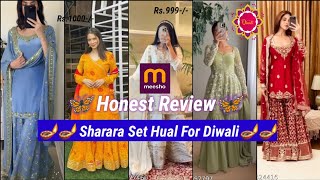 quotMeesho Sharara Set Haul Diwali Festival Fashion Traditional Wearquot🪔🎇 [upl. by Nahor]