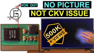 No Picture on 32quot LED TV Screen  Not CKV Issue VON is not output from SM4186 IC  LSC320AN10H07 [upl. by Obau]