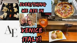 Everything we ate in Venice Italy Cicchetti Wine Pizza Cheese and More [upl. by Ribak]