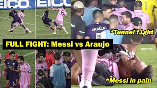 Messi vs Cesar Araujo in the tunnel as Inter Miami vs Orlando City [upl. by Nwahsan]