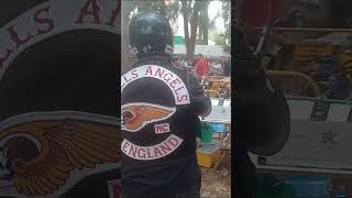 Englands Hells Angels Arrive at the Meeting 🇬🇧🏍️ BikerLife HellsAngels GlobalEvent Colorado [upl. by Zaid729]