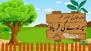 Parinday Ki Faryad  A Poem By Allama Iqbal  Kids Urdu Poemkids learning channel 📚 [upl. by Iahc206]