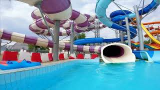 Magic WaterSlide at Nymphaea WaterPark Oradea Romania [upl. by Lytsirk]