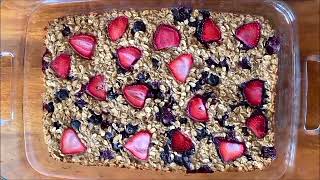 How To Make The Best Healthy Baked Oatmeal  Easy Breakfast Recipe [upl. by Ynolem644]