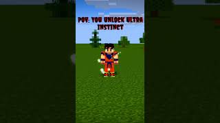 POV You unlocked Ultra Instinct dbz anime minecraft [upl. by Charlet]