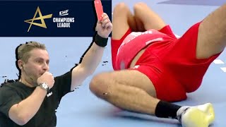 All Red Card of EHF Champions League 20212022 Group Phase [upl. by Ludwog267]