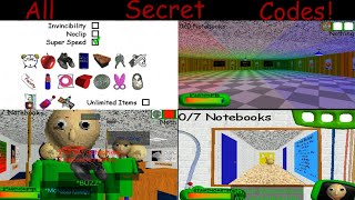 All Secret Codes in Baldi Basics [upl. by Healion]