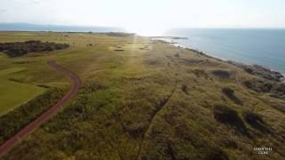 Gullane Golf Club from the air  2015 Scottish Open venue [upl. by Nerfe]