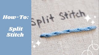 Split Stitch  Easy Embroidery Tutorial [upl. by Felipe194]