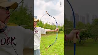 Huangshi split traditional bow archery outdoors lokearchery bowhuntingTraditional bow [upl. by Argyres658]