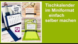 MiniTischkalender basteln [upl. by Ttesil969]