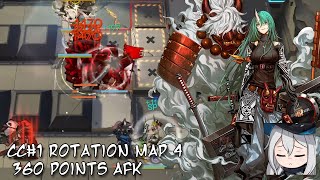 Arknights CC1 Map 4 Area 13 Ruins Max 360 Points 5 Ops AFK Hoshi Gaming [upl. by Wolfie]