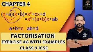 FACTORISATION EXERCISE 4 G WITH EXAMPLES [upl. by Harras812]