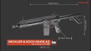 Heckler amp Koch HK416 A5  AIRGUNS  product presentation [upl. by Mikihisa755]