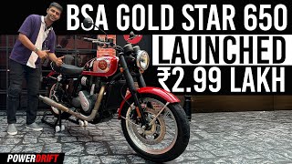 BSA Gold Star 650 Launched In India Better Than Royal Enfield 650  PowerDrift QuickEase [upl. by Aennil432]