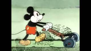 Mickey Cuts Up 1931 computer colorized titles [upl. by Oneladgam227]