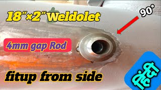 How to weldolet fitting  weldolet fitting kaise kre  weldoler fitup in Hindi  Live fabrication [upl. by Tamas]