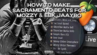 How to make Sacramento Type Beats for Mozzy amp EBK Jaaybo Tutorial in FL Studio Chords VSTs Mixing [upl. by Tenay]