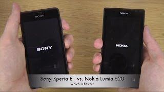 Sony Xperia E1 vs Nokia Lumia 520  Which Is Faster [upl. by Doris461]