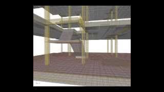 Animación Estructura con Forjados Reticulares en ESwin [upl. by Inihor]