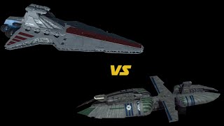 Venator Star Destroyer VS Munificent Star Frigate [upl. by Ahsiuqel]